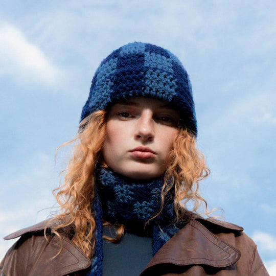 Mila Checkered Beanie