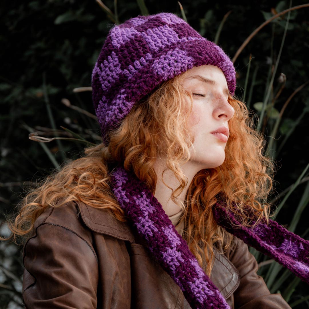 Mila Checkered Beanie