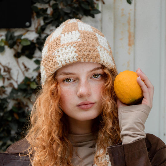 Mila Checkered Beanie