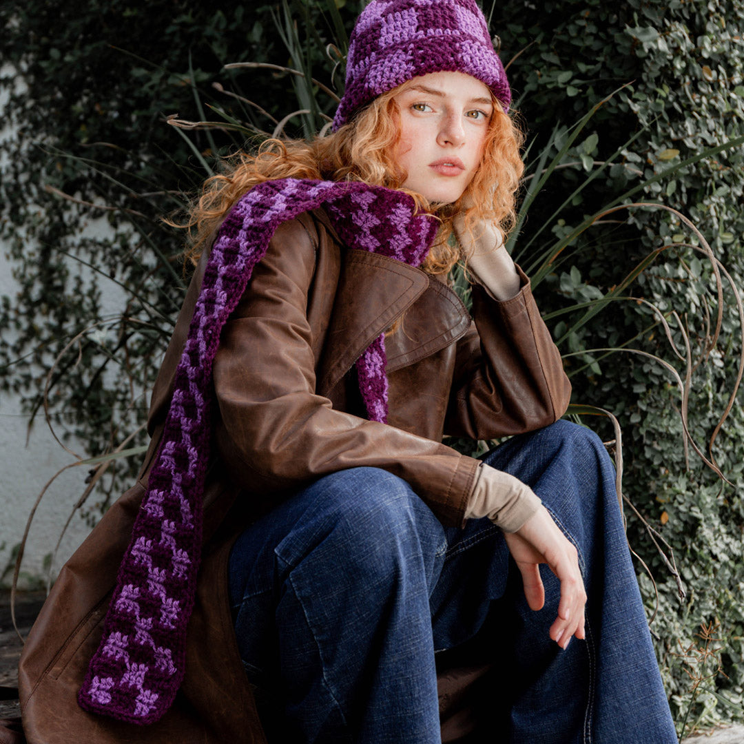 Mila Checkered Scarf