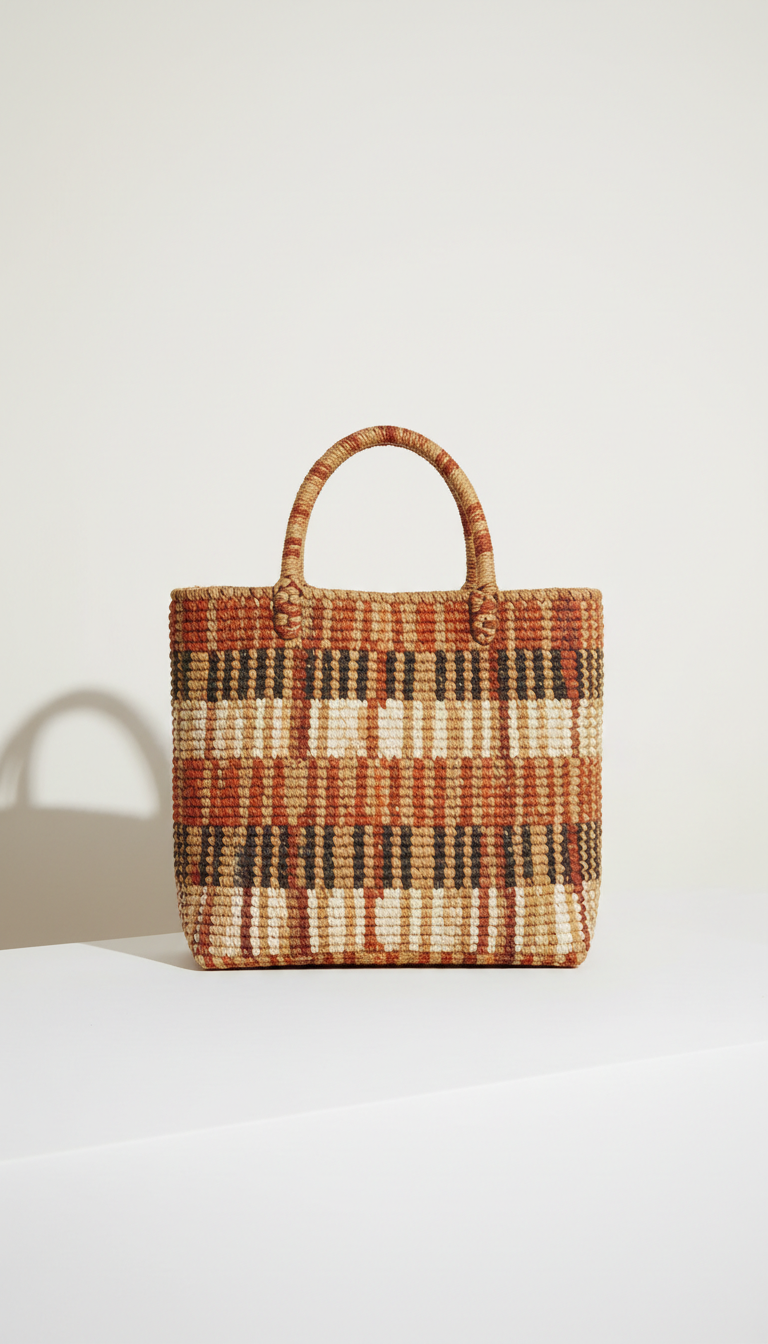Bolso tote tejido estructurado