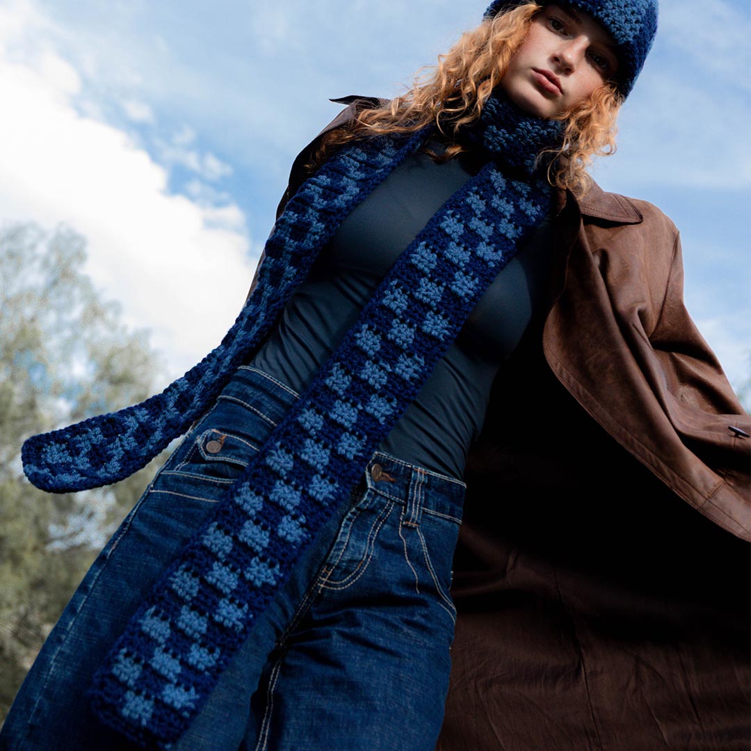 Mila Checkered Scarf